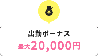 出勤ボーナス20,000円